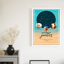 Cargar imagen en el visor de la galería, Mapa Estelar - Nuestro primer viaje juntos - (Enmarcado) Med/Grande