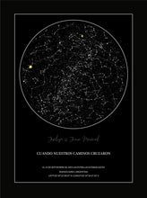 Cargar imagen en el visor de la galería, Mapa Estelar (Enmarcado 45 x 60cm)